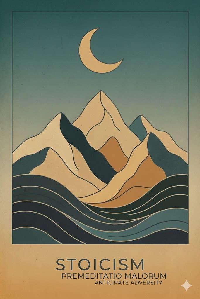 Mountains weathering a storm symbolizing adversity