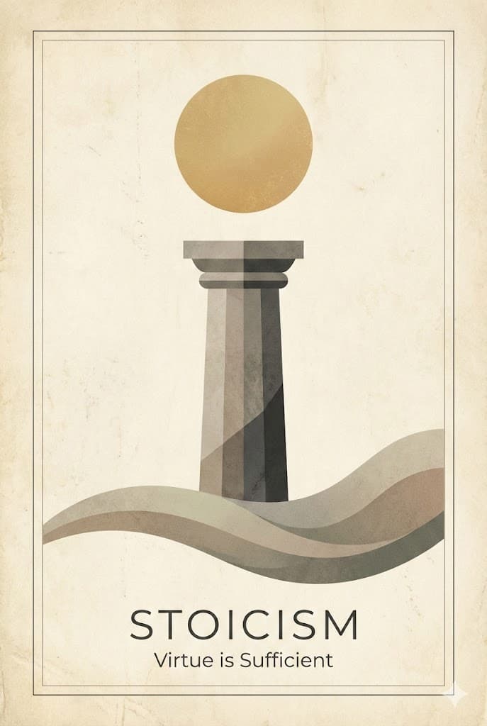 Virtue as a glowing flame symbolizing Marcus Aurelius